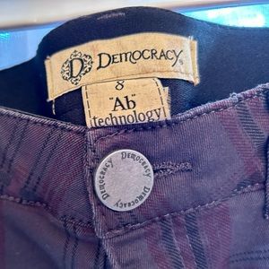 Democracy purple plaid pants size 8